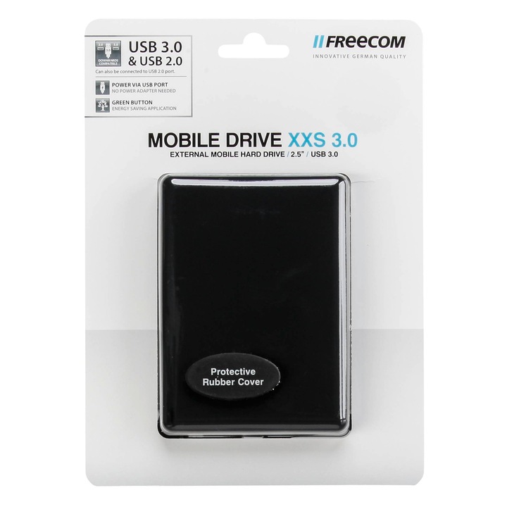 Hard drive extern telefon Drive XXS, Freecom, 1TB, USB 3.0, Negru