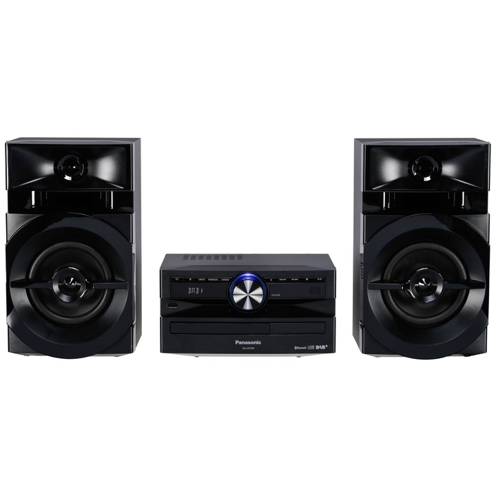 Sistem audio compact, Panasonic, 300W, Bluetooth, USB, Negru, 250x132x227mm