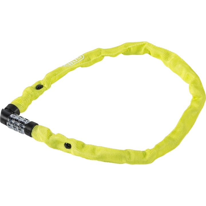 Kerékpárzár, Abus 1200/60, Edzett acél, Numerikus kód, Sárga/Fekete, 60 cm