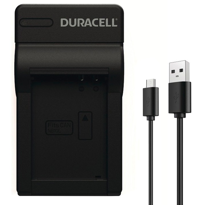 Incarcator USB, Duracell, Indicator de incarcare, Protectie suprasarcina, Negru