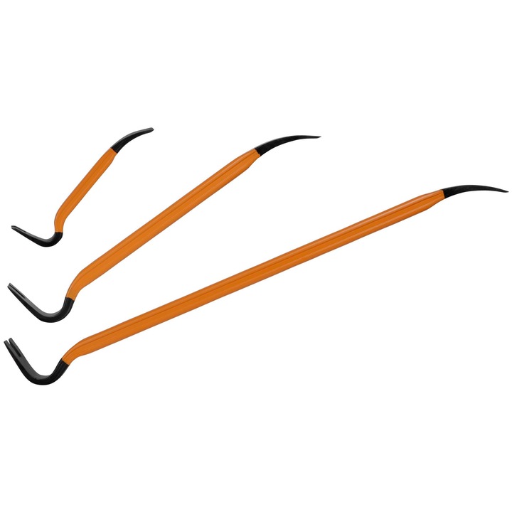 3 db feszítővas készlet, Picard, acél, 300/610/930 mm, 5,7 kg, narancssárga/fekete