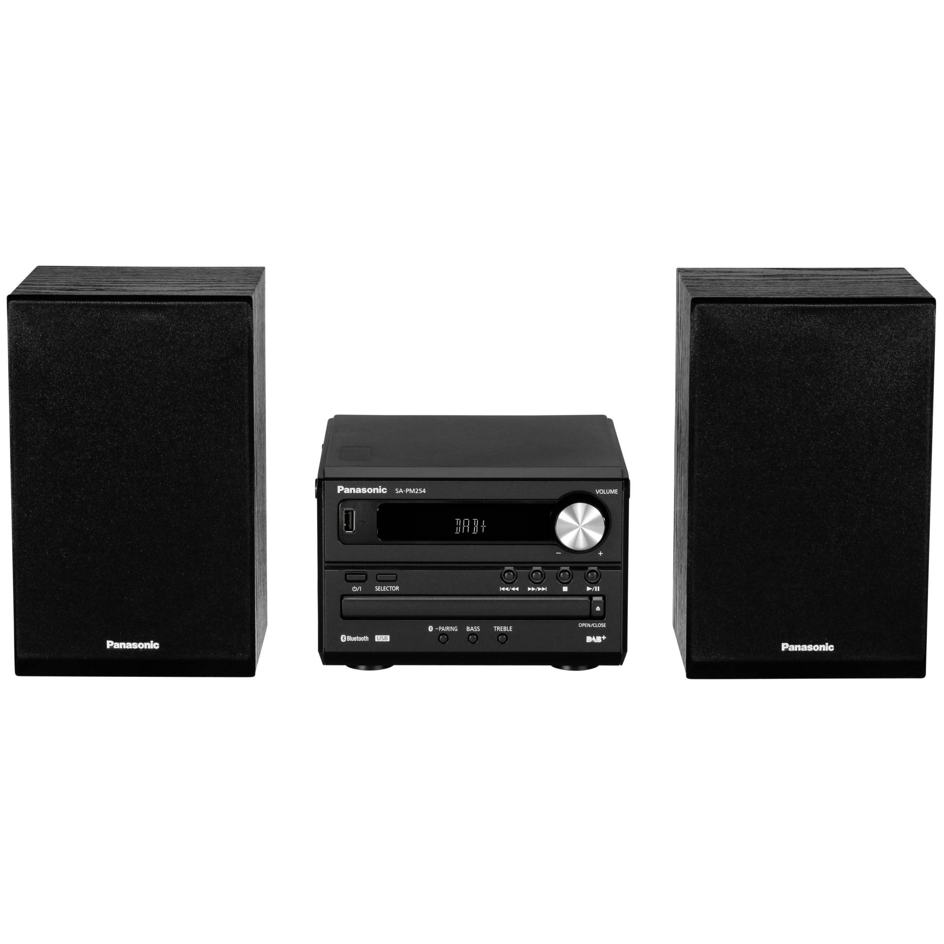 Sistem micro HiFi, Panasonic, Bluetooth, DAB+, 20W, Negru, 184x123x228mm