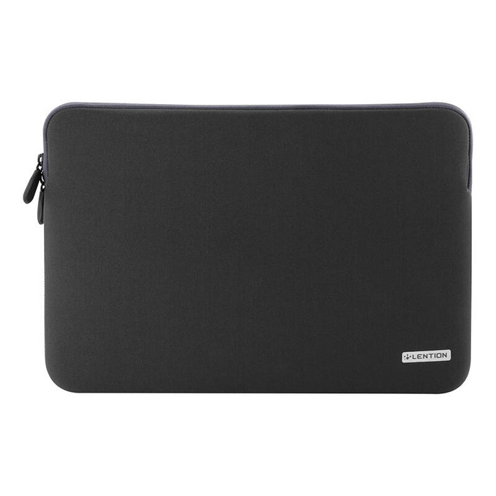 Husa pentru laptop, Lention, 13inch, Neopren, Negru