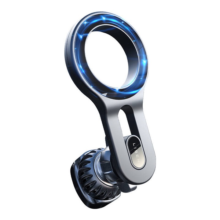 Suport auto magnetic Lisen, Rotatie 360, Negru