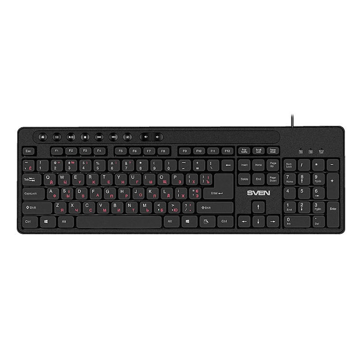 Tastatura, Active Key, QWERTY, Negru