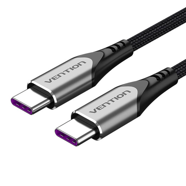 Kábel Usb-c 2.0 / USB-c Vention Taehd 0,5m Pd 100w szürke