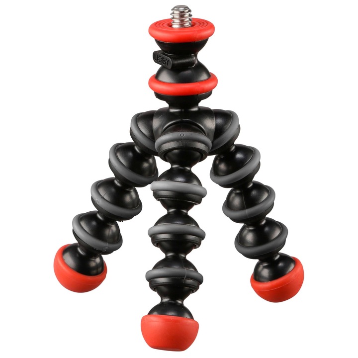 Trepied Joby GorillaPod Magnetic Mini, picioare magnetice, flexibil, negru/rosu, 3.5x3.5x9.5cm