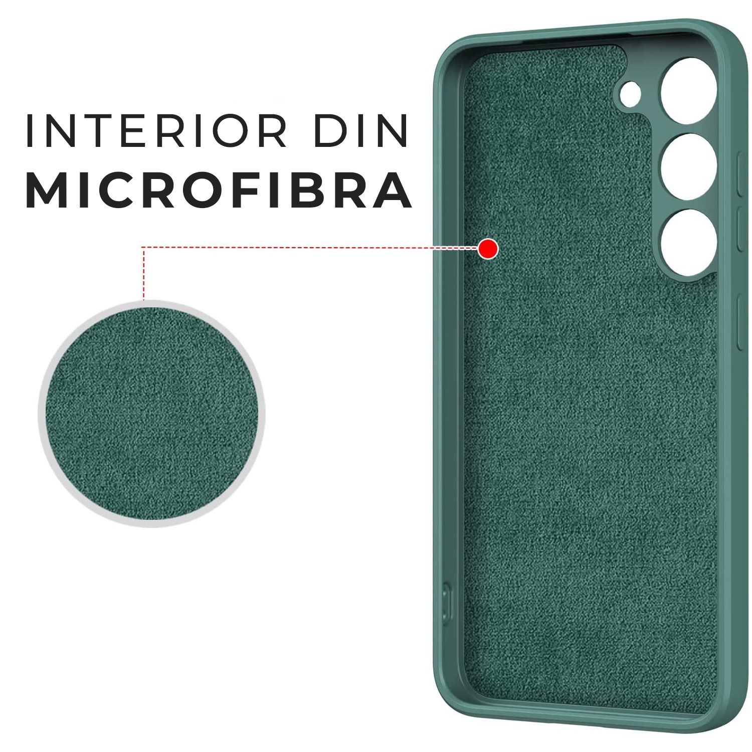 Husa pentru Samsung A35 DaDen cu inel rotativ 360, Silicon Premium, Camera Protection, Antisoc, Verde