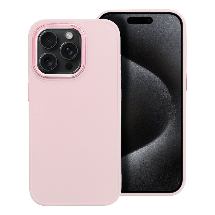 Husa pentru iPhone 15 Pro satin case pink