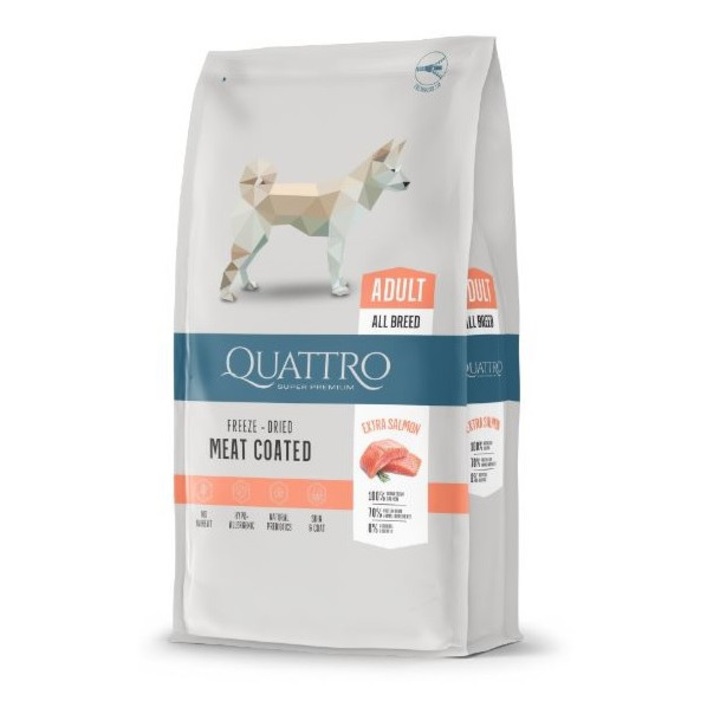 Hrana pentru caini Quatrro, cu somon, 12 kg