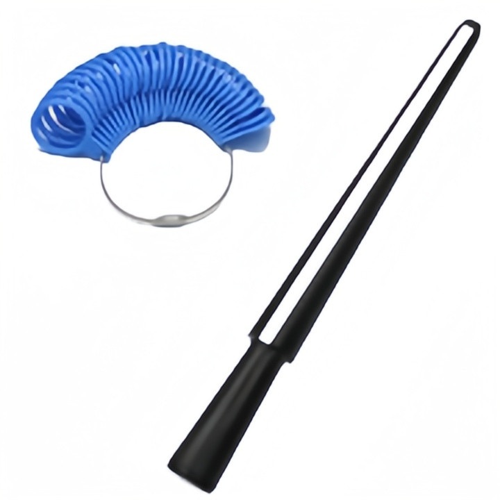 Instrument de masurat marime inel, 15 x 13 x 3 cm, Albastru