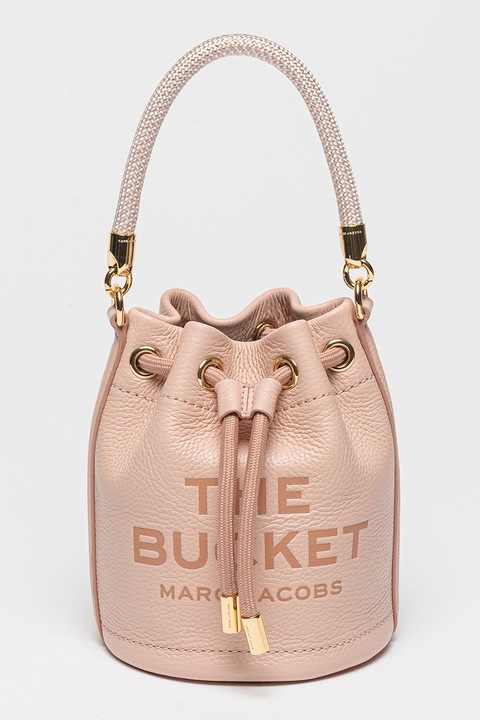 Marc Jacobs, Geanta bucket de piele cu bareta detasabila, Roz prafuit