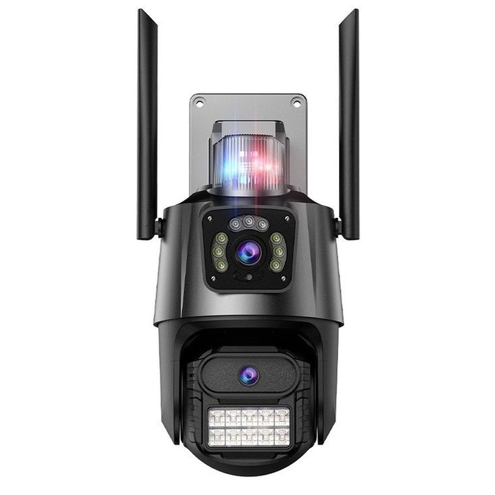 Camera Dubla Camera de supraveghere dubla WIFI 8MP, Exterior, Interior, Comunicare ...