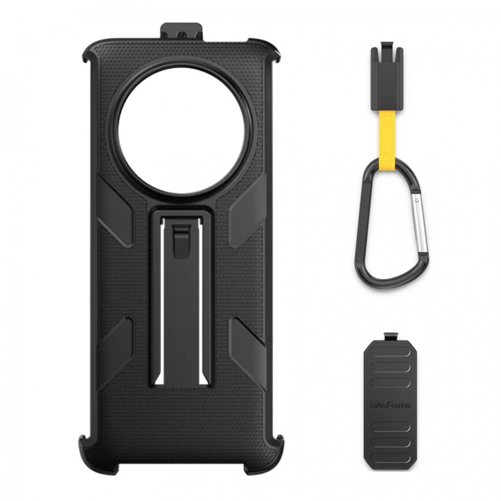 Многофункционален защитен калъф за Ulefone Armor 23 Ultra с разглобяема 180° въртяща се щипка и карабина