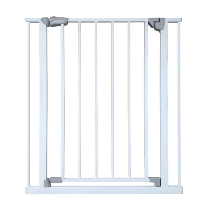 Gard de protectie copii, pentru usi si scari, montaj prin presiune, dimensiune reglabila 71-77 cm, Empria, Alb