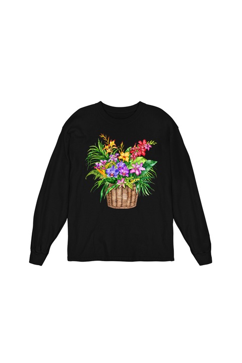 Bluza Femei Prestige-Boutique, Cosulet cu flori 5, Negru