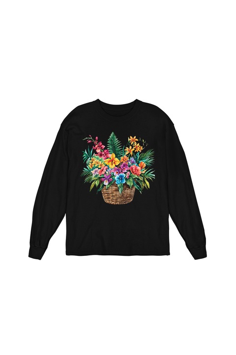 Bluza Femei Prestige-Boutique, Cosulet cu flori 7, Negru