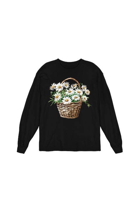 Bluza Femei Prestige-Boutique, Cosulet cu flori 15, Negru