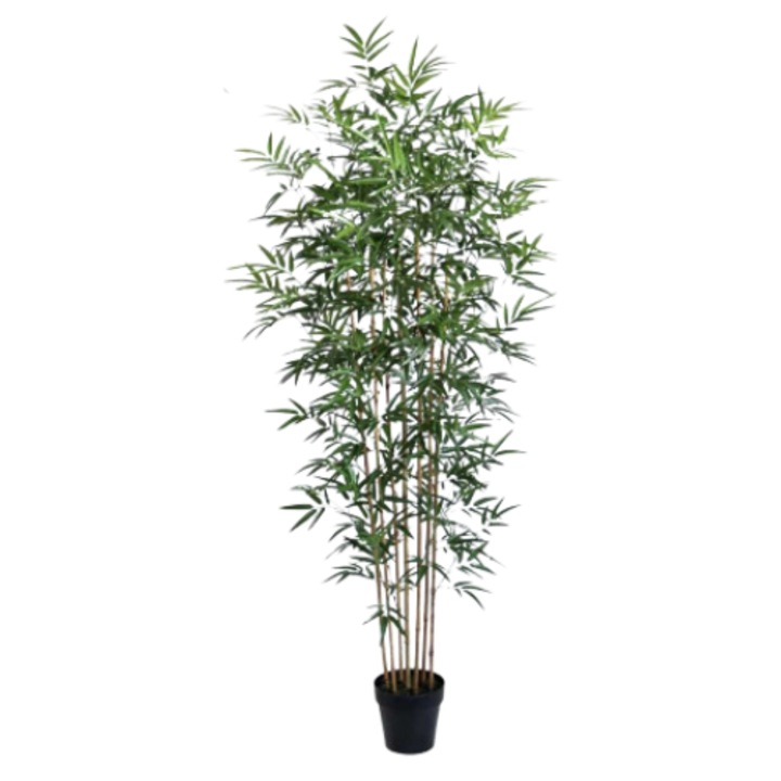 Pom artificial, copac Bamboo cu aspect natural, 185 cm