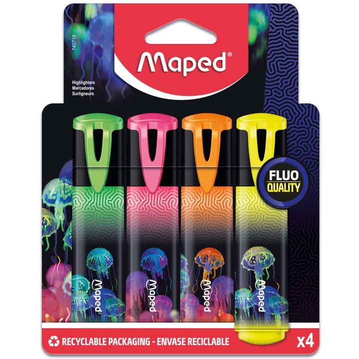 Maped Deepsea Paradise Fluo Peps szövegkiemelő készlet, 4 szín