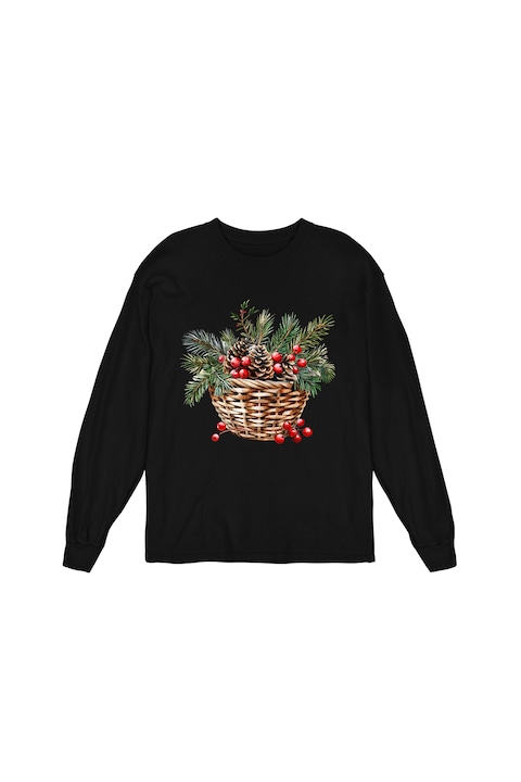 Bluza Femei Prestige-Boutique, Cosulet cu flori 19, Negru
