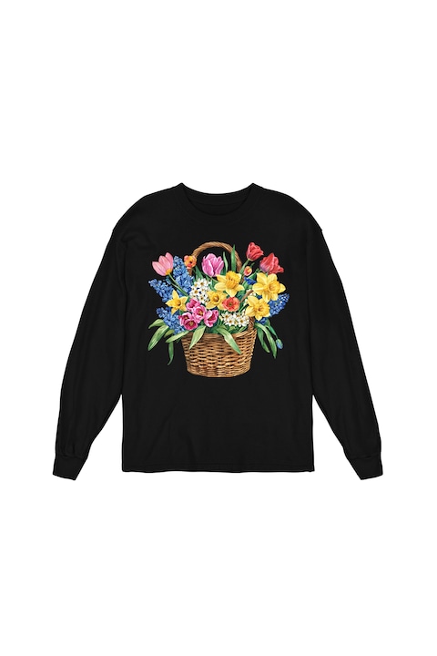 Bluza Femei Prestige-Boutique, Cosulet cu flori 24, Negru