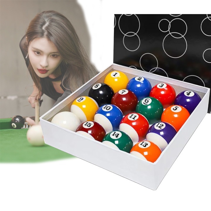 Set 16 bile pentru biliard, Super Cup, 57.2 mm, Multicolor