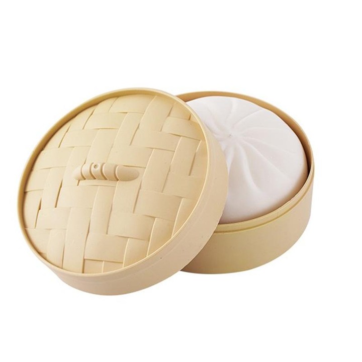 Anti-stressz játék, műanyag, fehér/bézs