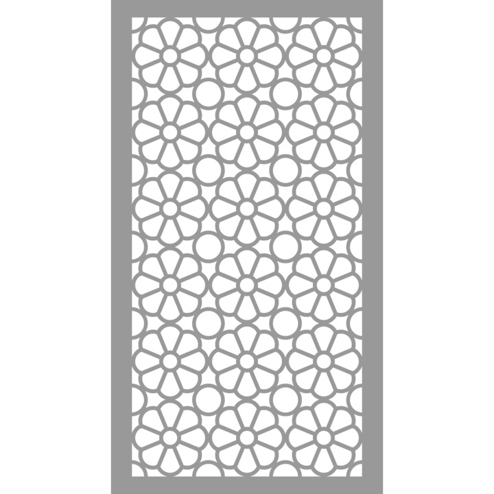 Sablon 890x490mm, grosime 1mm, Flower Circle, Refolosibil