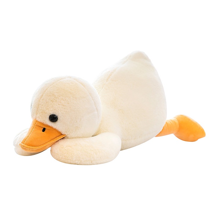 Jucarie de plus, AREOUT, Bumbac, 40cm, Alb/Portocaliu