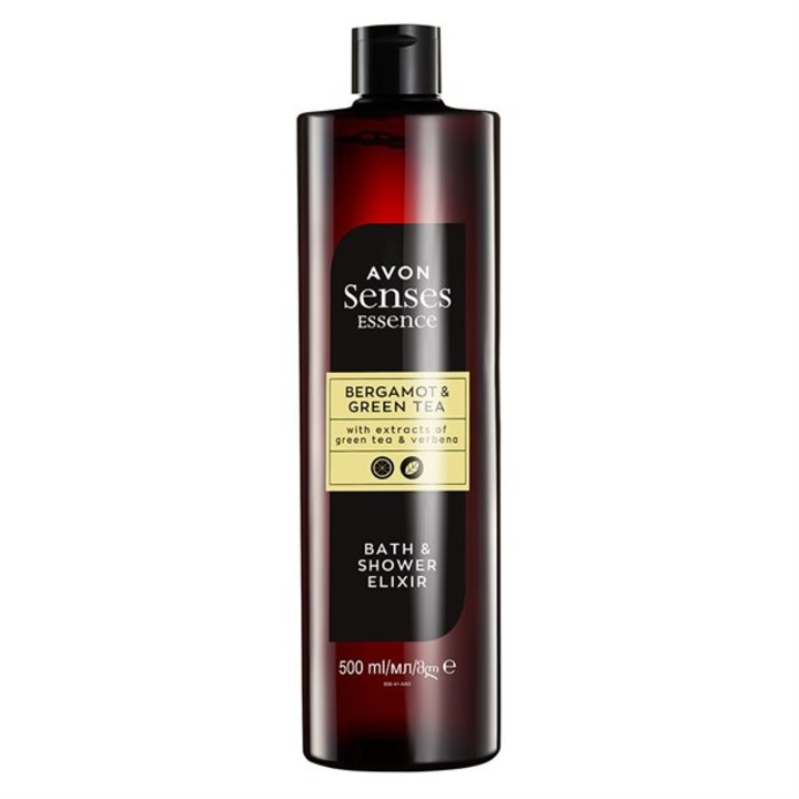 Spumant pentru baie si dus Senses Essence Bergamot & Green Tea, Avon, 500 ml