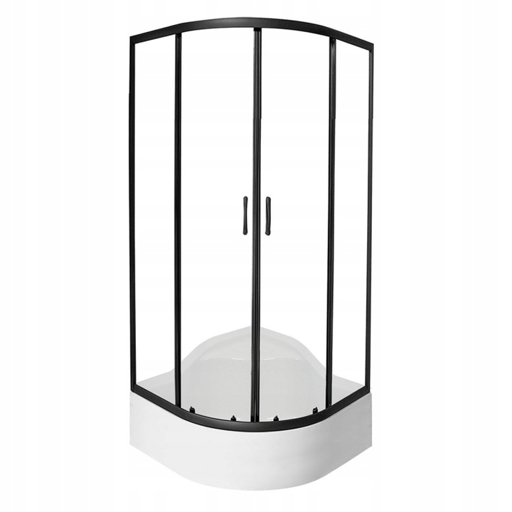 Cabina de dus cu cadita Breezz, Aluminiu/Sticla securizata, 90x90cm, Multicolor