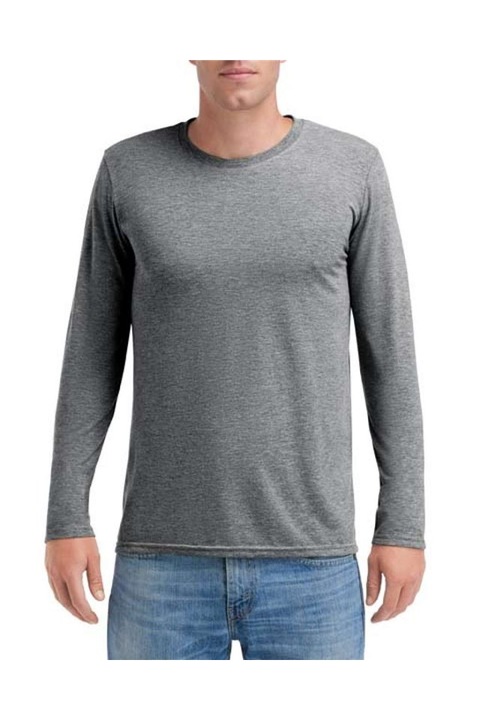 Bluza unisex, pentru adulti maneca lunga, Tri Blend - AN6740, Graphite