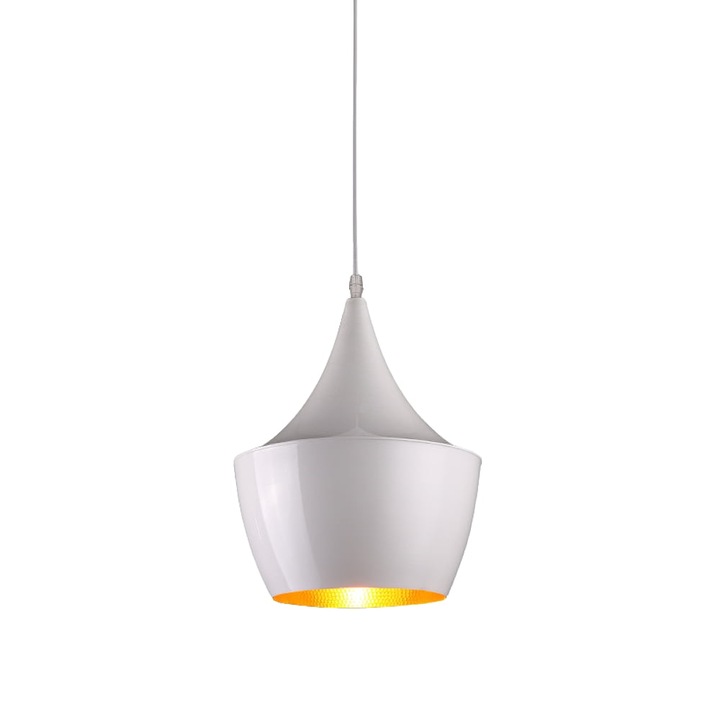 Pendul dormitor LuminiLux, Alb, 23*30cm, Metal, E27