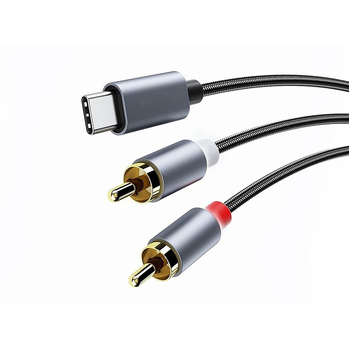 Аудио кабел USB C към RCA тип C, 5 м, Многоцветен