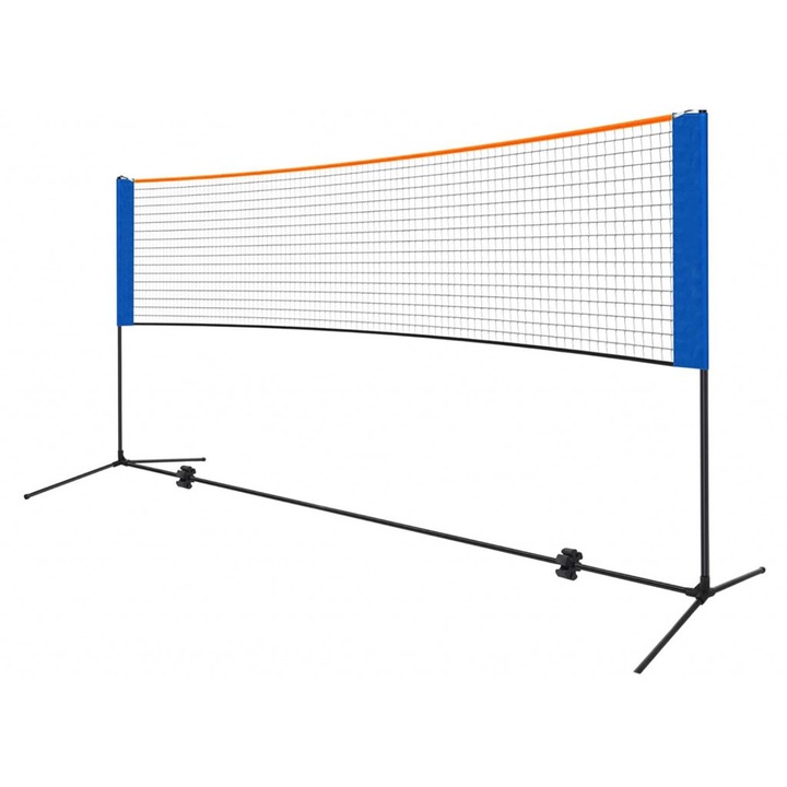 Plasa de sport, Ramiz, 3 in 1, Reglabil, Albastru/Negru