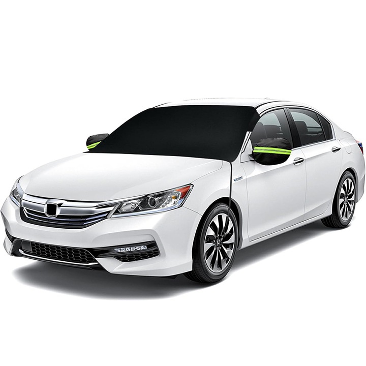 Снежно покритие за предно стъкло на автомобил, JESWO, 210 x 125 см, черно