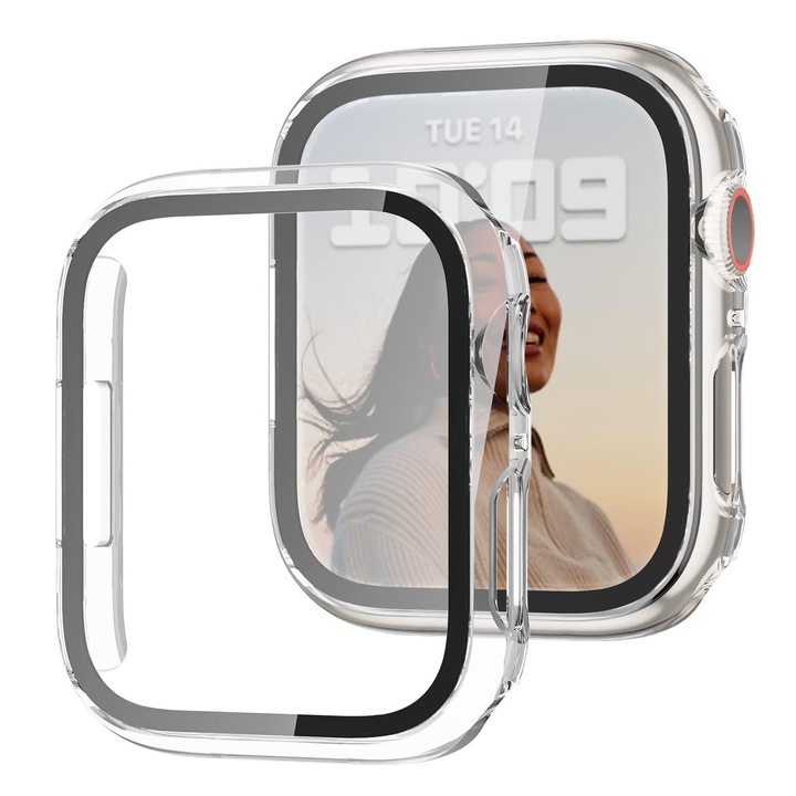 2db képernyővédő készlet, Apple Watch Series 9/8/7 45 mm, 45 mm, átlátszó