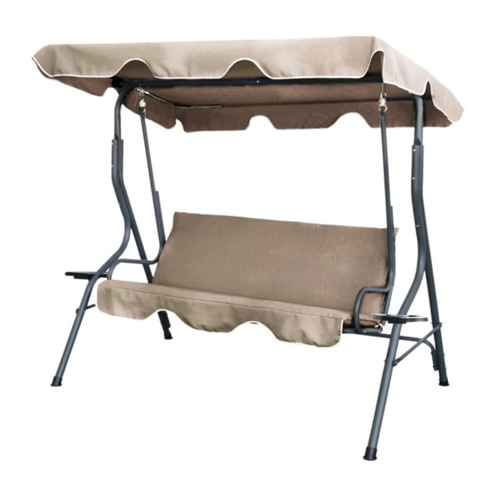 Люлеещо се легло - 170 х 110 х 153 см - бежово - 3 лица