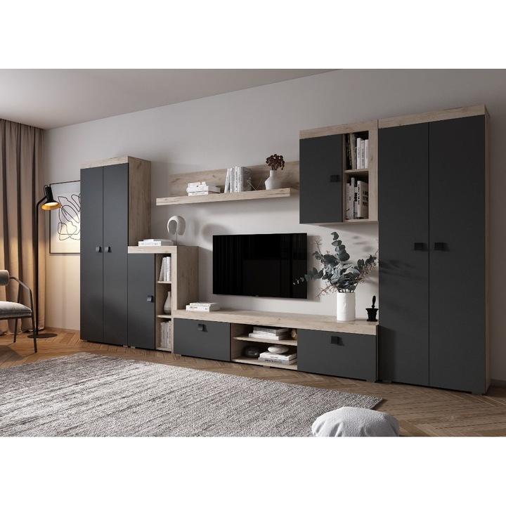 Set Living Ontario, C1 - b, L 375.2 x A 35.2 x H 182 x cm