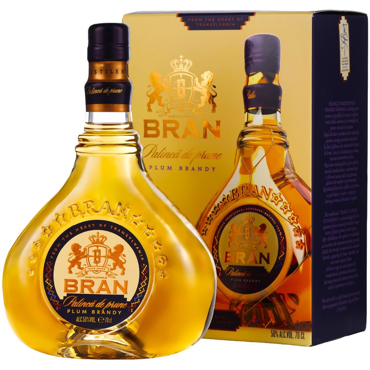 Palinca prune Bran, 50%, 0.7L