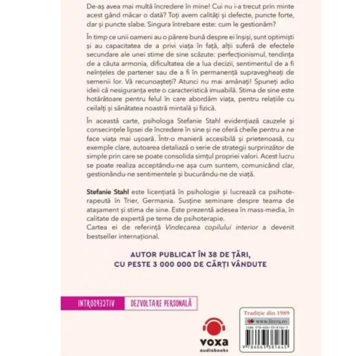 Ai incredere in tine! Stima de sine, cheia pentru o viata fericita, Stefanie Stahl
