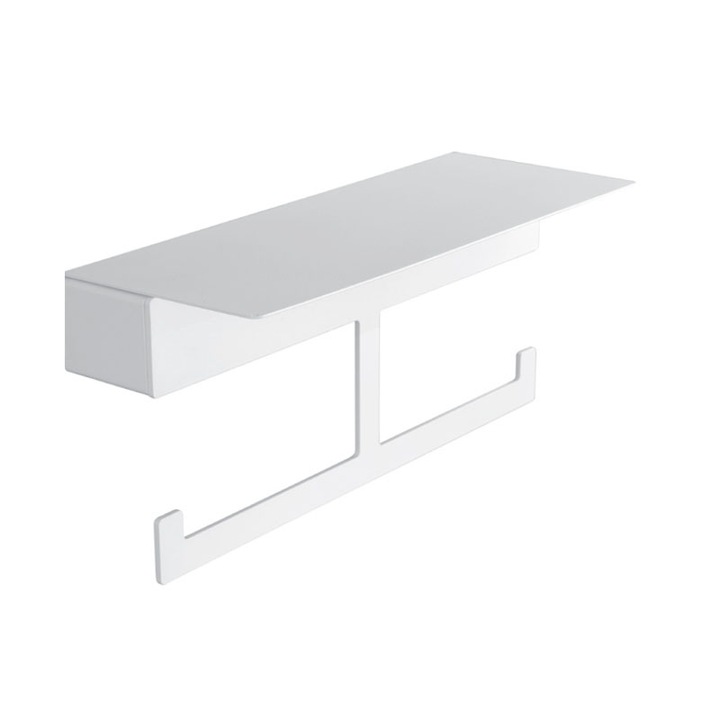 Kapitan Neo WC papír tartó, Rozsdamentes acél AISI 304, Fehér matt