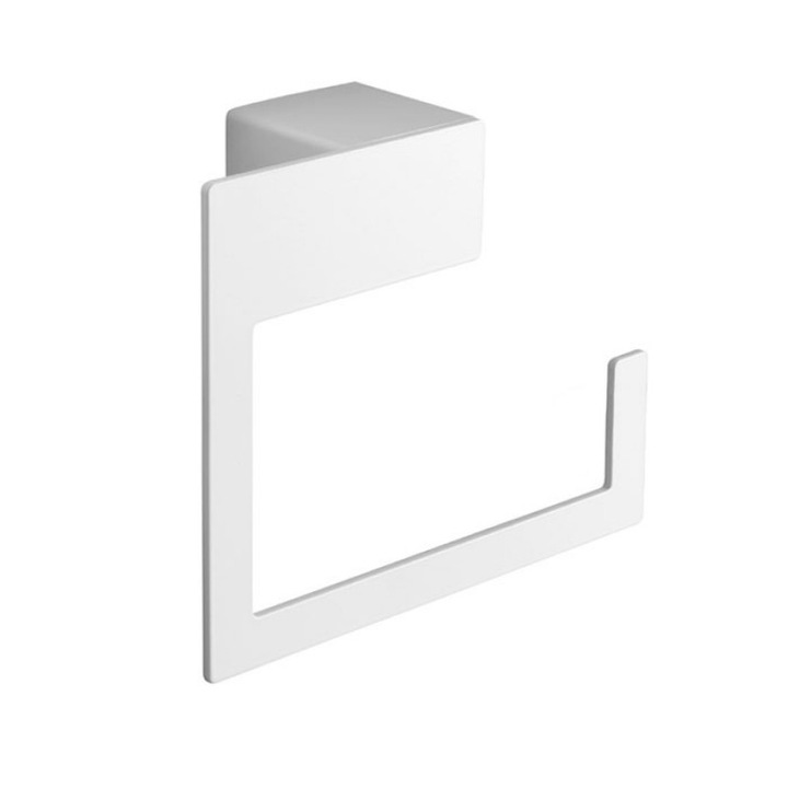 Suport pentru prosoape Kapitan Neo, Fara capac, Otel inoxidabil AISI 304 Inox 18/10, Alb mat