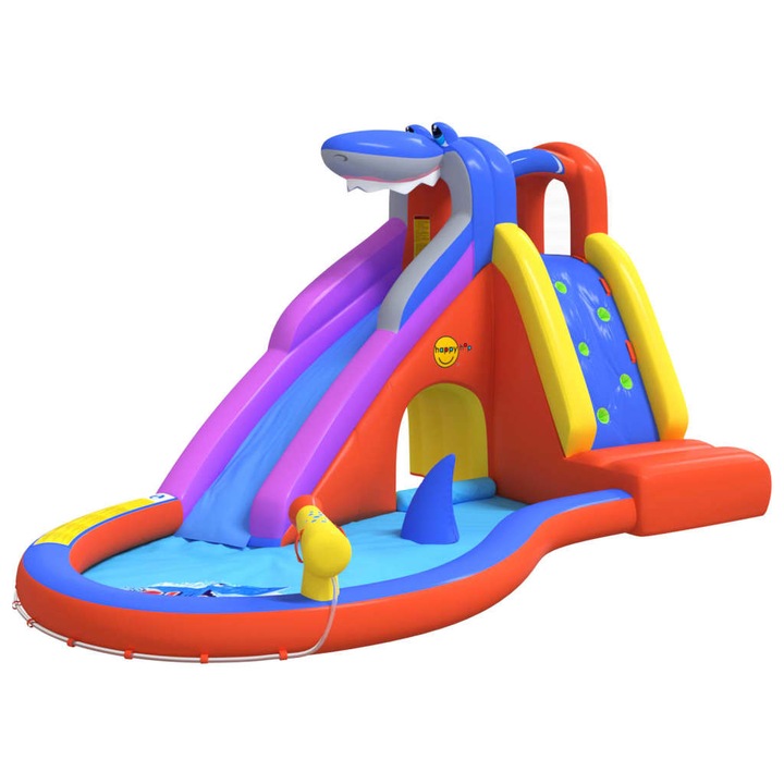 Надуваема водна пързалка с пръскащ басейн Happy Hop, 450x 320x240 см, PVC