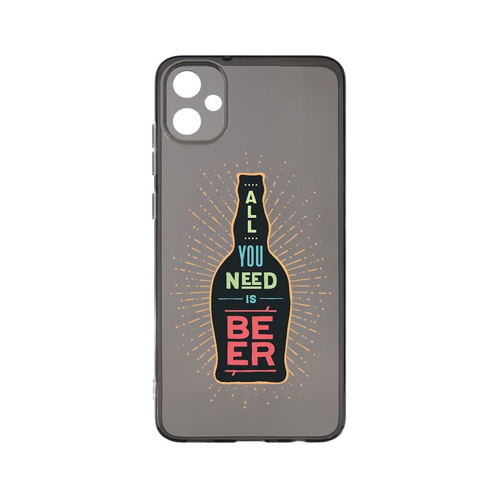 Силиконов калъф BestCase за Honor 100, All You Need Is Beer, Camera Protection, Grafit Silicon 1.5MM, GT 790