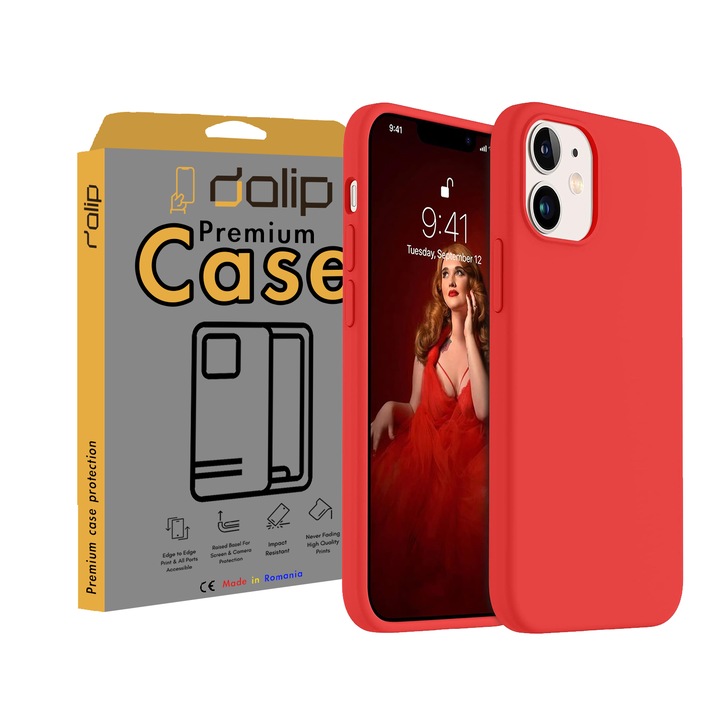 Tok iPhone 7 / iPhone 8 / iPhone SE 2020 telefonhoz, Dalip V Leather HQ Armor, piros