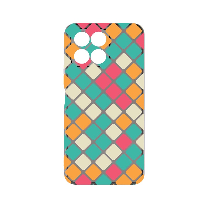 Силиконов калъф BestCase за Honor X8 5G, Mozaic, Camera Protection, Grafit Silicon 1.5MM, GT 123