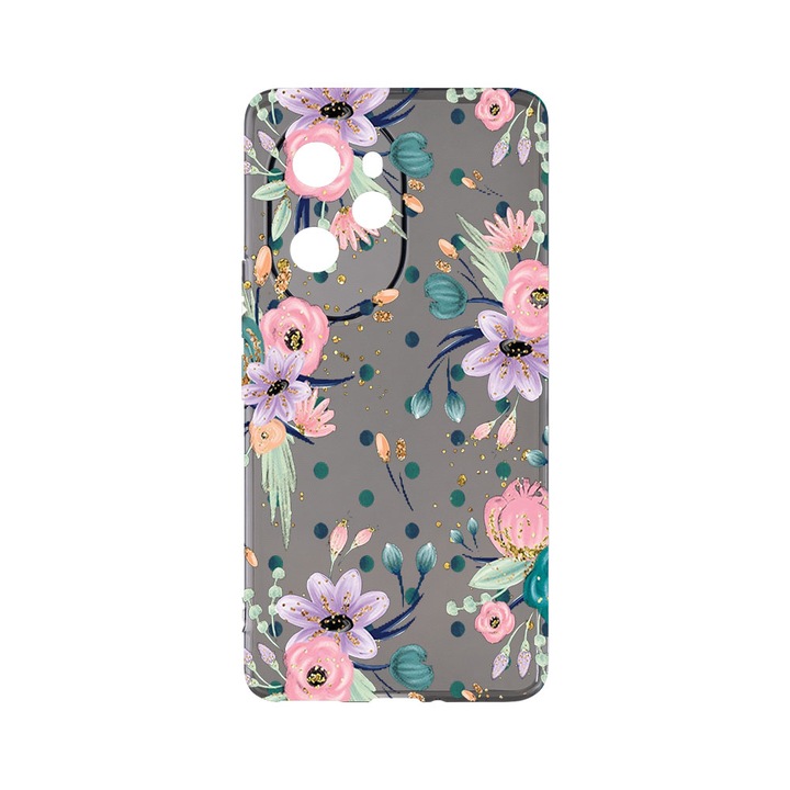 Силиконов калъф BestCase за Honor X8a, Flowers Collection, Camera Protection, Grafit Silicon 1.5MM, GT 495