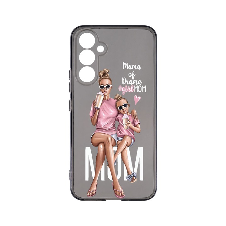 Силиконов калъф BestCase за Samsung Galaxy A54 5G, Girl Mom Mama of Drama, Camera Protection, Grafit Silicon 1.5MM, GT 558
